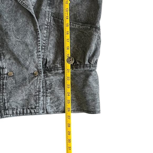 Acid Wash Denim Jacket Oversized Slouchy 80s Style Unbranded Grunge Look S/Med - Picture 7 of 8